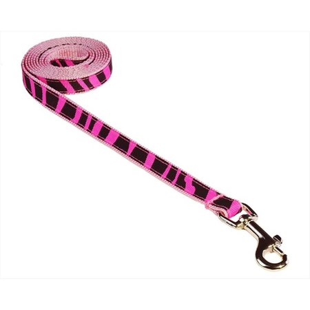 FLYFREE 4 ft. Zebra Dog LeashPink Extra Small FL511928